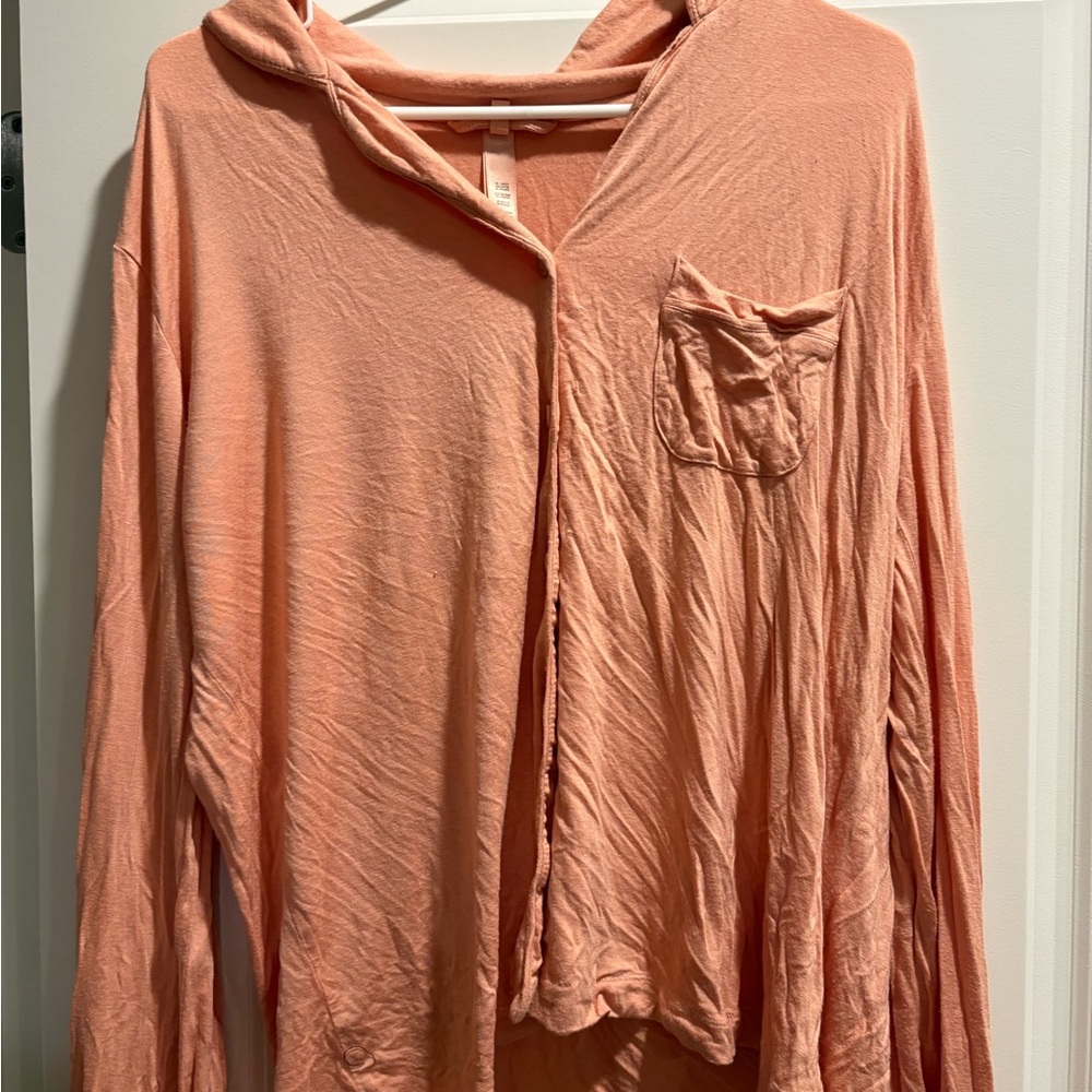 SKIMS Peach Long Sleeve Pajama Top
